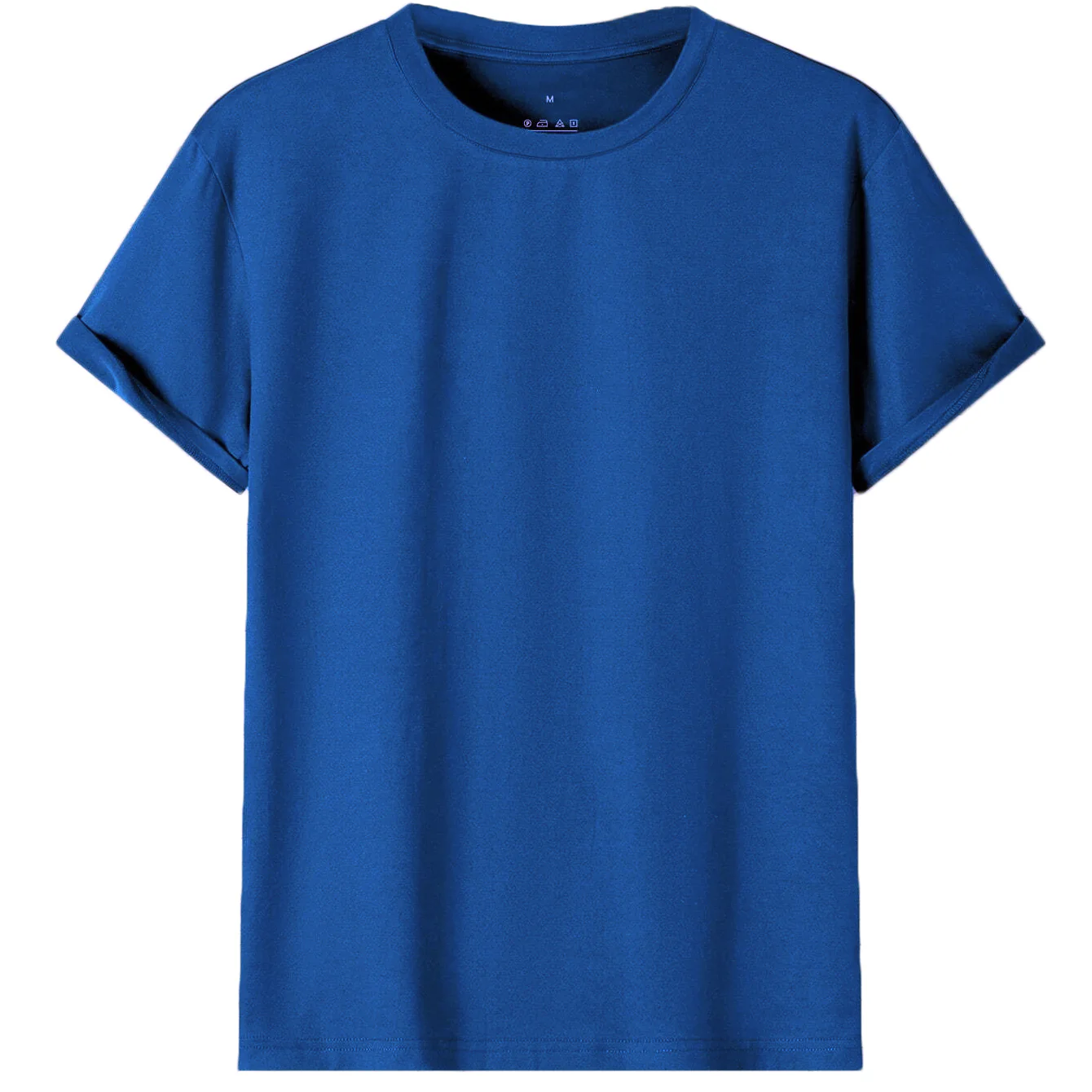 T-Shirt Unisex Men's Basic Plain Blank Crew Tee Tops Shirts - Royal Blue